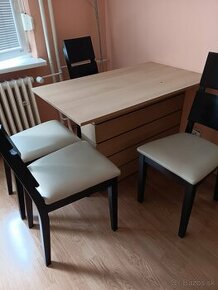 Stôl + 4 stoličky za odvoz - DNES 3.7.