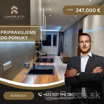 LUMIER | ČSA Nadštandardný 3 izbový byt s walk-in šatníkom