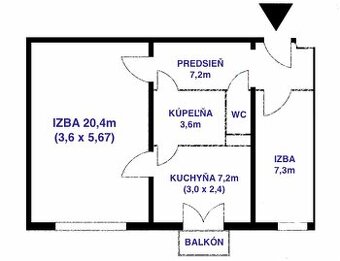 2 izb. byt 51m² pôvodný stav - Astrová, Bratislava Ružinov - 1