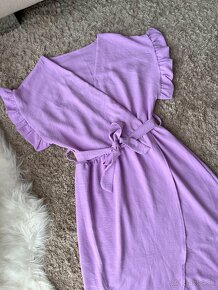 Dlhé fialové šaty UNI - 1