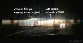 250% LED náhrada xenón. žiaroviek