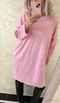 Damska oversize tunika/šaty babypink