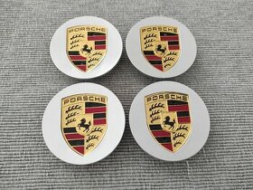 Stredove krytky diskov Porsche strieborne, cierne, grafit - 1