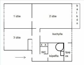 Na predaj 3-izbový byt na Mravenisku s garážou a záhradou