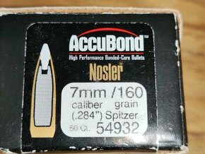 Nosler Accubond strely 7mm 284 160