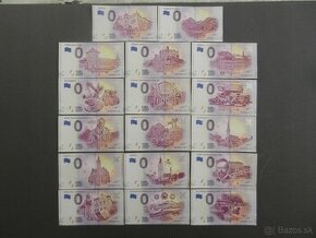 0 eurové bankovky 2018, 2019 a 2020 od 3,50€