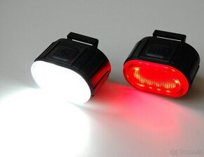 Mini LED bike svetlá predné + zadné, 10 režimov, micro USB