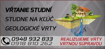 Ponúkame vŕtanie studní