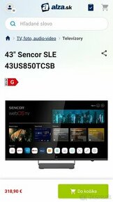 Smart tv sencor 109 cm