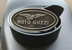 Kvalitní kožený opasek s kovovou přezkou MOTO GUZZI nový