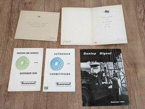 Dokumenty od Dunlop a autodiskov z roku 1959