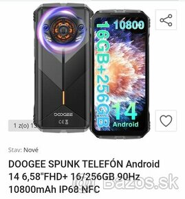 Doogee S punk nový odolný telefón + tvr.sklo