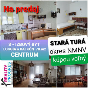 NOVÁ CENA 3 IZBOVÝ BYT s LOGGIOU a BALKÓNOM STARÁ TURÁ - 1