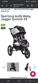 Športový kočík baby jogger summit x3