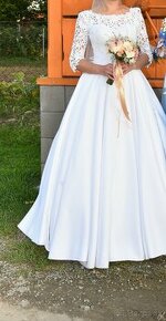 Krásne svadobné šaty S - 1