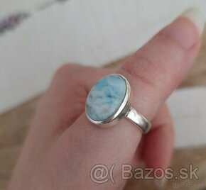 Prsteň larimar striebro 925 - 1