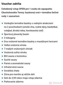 Poukazy- Chocholowskie Termy