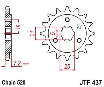 Vyvodové koliečko JTF437.16 Suzuki DR600/650