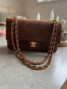 Nádherná kabelka Chanel Flap bag, broušená kůže