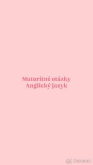 Maturitné otázky z angličtiny