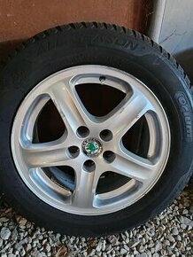 Alu disky 5x120 + pneu, Škoda