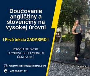 Profesionálne doučovanie angličtiny a slovenčiny