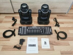 Set 2x 100W Beam hlavy + dmx pult + káble - 1