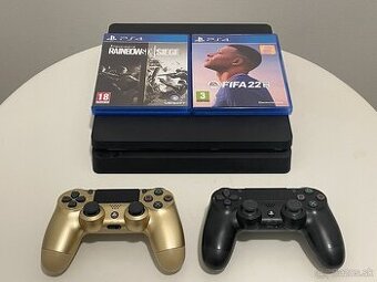 PlayStation 4 Slim 500GB+FIFA 22+R6 SIEGE+2X DualShock 4