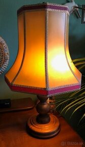 Starožitná drevená lampa - 1