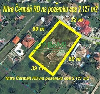 Rodinný dom Nitra - Čermáň, pozemok 2 127 m2, krb, bazén, te - 1