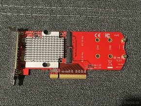 m2 nvme dual pcie karta, 2x bay - 1