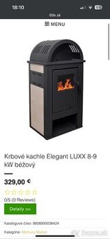 Predám krbové kachle ELEGANT LUX 8-9kw