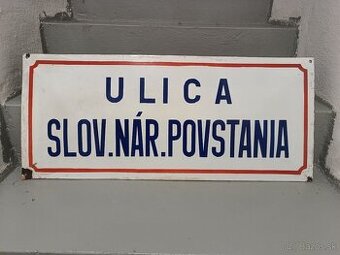 smaltovaná tabuľa Ulica Slov. Nár. Povstania SNP