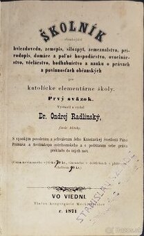 ŠKOLNÍK - 1871 ANDREJ RADLINSKÝ