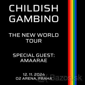 CHILDISH GAMBINO Praha, stání u podia, stání a sezení