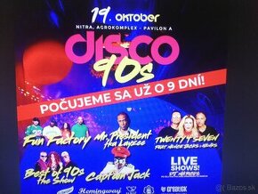 Predám vstupenku na Disko 90 s Party vol. 2