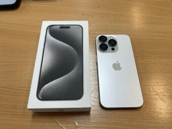 iPhone 15 PRO 128GB White Titanium - ZÁRUKA -