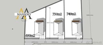 NA predaj - Pozemok vhodný pre rodinný dom o výmere 730m2