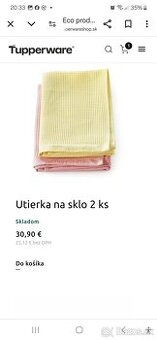 2ks utierky na sklo od Tupperware