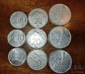 Slovenské haliere 10, 20, 50