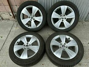 17" Elektrony SKODA 5x112 so zimnymi pneu 215/55 R17 - 1