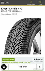 Zimné pneumatiky 235/45 R17 - 1