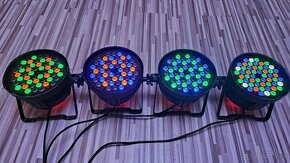 LED PAR svetlá 54 x 1 W RGBW / DMX 512 / 4 ks