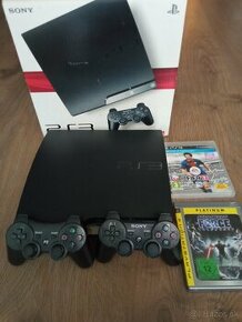 PS3 Slim, 3 ovládače, 20hier - 1