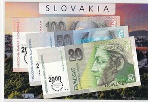 Slovensko bimilénium bankovky 20 + 50 + 100 Sk UNC - 1