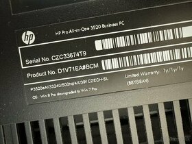 Predám HP Pro AIO 3520, i3-3240, 8GB RAM, 500GB SSD, TOP