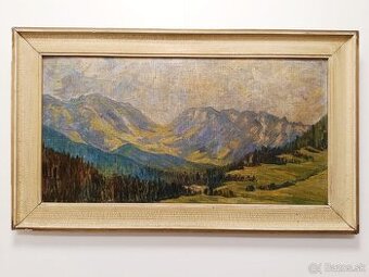 Obraz - Toman, Vrátna dolina, olej na plátně 85x50