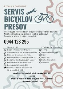 Oprava a Servis bicyklov