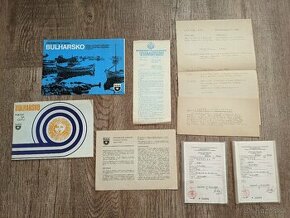 Dokumenty zájazd Bulharsko 1984 - 1