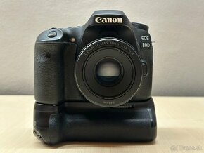 Canon 80D + Objektív Canon EF 50mm 1.8 STM a príslušenstvo